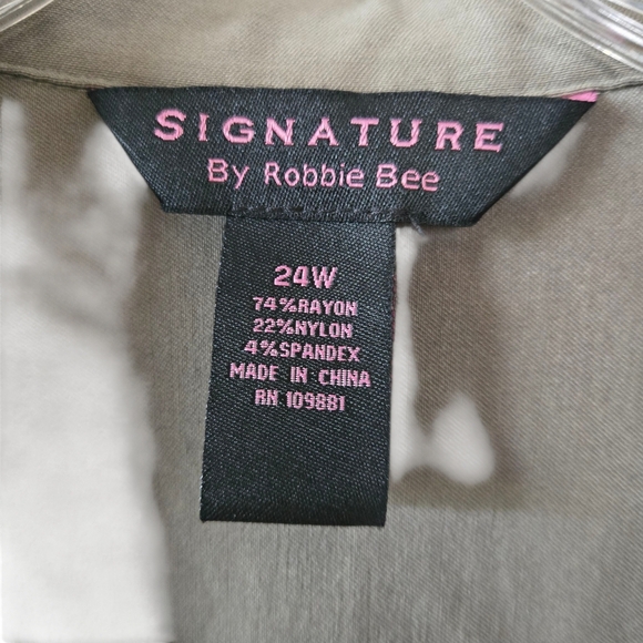 PLUS SIZE*****Robbie Bee Olive Midi Dress - Picture 10 of 11